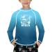 BesserBay Children's UV Shirt Long Sleeve Rashguard Quick-drying UV Swim Shirt for Boys 110-160 110 Beach-blue