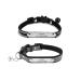 Mogokoyo 2 -packing bells Cat neck band with name and telephone number personalized reflective cat neck band with safety lock adjustable collar for cat kitten (black)