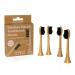 MABLE Bamboo Electric Toothbrush Heads | Compatible with Philips Sonicare Electric Toothbrush | 4 Brush Heads | Soft Plant-Based Bristles | Adult Size Bamboo Replacement Heads