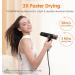 Faszin Lightweight Hair Dryer with High Speed Motor | Fast Drying Ionic Hairdryer for Women & Men | Low Noise, 3 Magnetic Nozzles | Black 29.50 24.50 8.80 cm - Buy Online on GoSupps.com