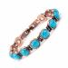 Enercoppex 99.99% pure copper magnette therapy for arthritis relief women's bracelet 3500 gauss strong magnetic turquoise turquoise-colored copper bracelet magnetic therapy for healthy women's jewelry