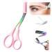 Eyebrow Trimmer Scissor 2024 New Eyebrow Scissors with Comb Precision Eyebrow Trimming Scissors Non-Slip Eyebrow Cutter Hair Removal Eyebrow Scissors Makeup Tool (Pink)