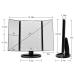 COSMIRROR Lighted Trifold Makeup Vanity Mirror with 21 LED Lights and 3X Magnification - Black - Buy Online on GoSupps.com