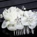 minkissy Floral Hair Comb Wedding Hair Comb Rhinestone Pearl Hair Combs Silk Flower Hair Comb for Bridal Princess Wedding Hair Combs Wedding Headpiece for Bride Girls White - Buy Online on GoSupps.com