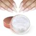 Laza Mermaid Pearl Chrome Nail Powder Glazed Donut Metallic Mirror Effect Pigment Iridident Aurora Nail Glitter Holographic Fairy Dust Gel Nail Art Supplies Nail Techs Resin Craft - Misty Silver