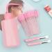 53PCS Lash Shampoo Brush Set - 50 Disposable Mascara Wands Facial Cleaning Brushes & Lash Wash Bottle for Eyelash Extensions - Pink-A - Buy Online on GoSupps.com