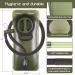 2L Leakproof BPA-Free Hydration Bladder - Military Green Water Reservoir Bag for Outdoor Activities - Insulated Tube - Ideal for Hiking, Camping, Running, Cycling - Buy Online on GoSupps.com