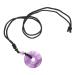 Iwowhero necklace with safety buckle gemstone amulet-necklace Chinese safe stone chain Pendant Necklace Crystal Necklace A necklace necklace crystal necklace simply 3x3x1cm purple