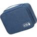 Digital Gadgets Storage Bag Separate Storage Adjustable Portable Data Cable Storage Bag for Home (Black) (Dark Blue) - Buy Online on GoSupps.com