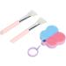 Qukaim Silicone Face Scrubber Facial Mask Brush Silicone Face Scrubber Set with Facial Mask Brush Blue Pink Skincare Tools Hanging Ring. - Buy Online on GoSupps.com