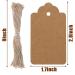 SallyFashion Kraft Paper Tags - 600 PCS Craft Hang Tags with Free Natural Jute Twine for Gifts, Arts and Crafts, Wedding, Holiday - Brown - Buy Online on GoSupps.com