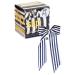 Slip Silk Ribbon & Scrunchie Set  Navy Stripe - Slipsilk Pure Mulberry 22 Momme Silk Hair Tie - Includes 1 Ribbon & 1 Midi Scrunchie - Silk Hair Products for Women
