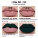 2Pcs Dark Green Matte Lip Liner and Lipstick Set | Long Lasting 24H Deep Army Green Liquid Lipstick | Original Matte Makeup Kit - Buy Online on GoSupps.com