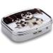Adorable Huskies Pill Box - 2 Compartment Portable Medicine Organizer | Decorative Metal Pill Case for Pocket or Purse - Perfect for Travel - Buy Online on GoSupps.com