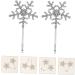 MAGICLULU 2 Pairs Side Rhinestone Barrette Headdress Barrette Rhinestones Hair Clip Women Hairpin Bobby Pin Snowflake Hair Clips Fashion Hairpins Rhinestones Barrette Women Barrette Hair Pin - Buy Online on GoSupps.com