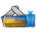 Heat bottle with sunflower design hot water bottle with soft waist cover warm water bag by hand shoulder legs back neck