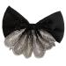 Beavorty bow hairpin hair barrettes for women bow women barrettes ribbon hair bow black scrunchies bow alligator clip headwear bow womens hair accessories girl fabric ponytail Crystal