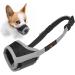 Muzzle for dogs muzzle with Velcro fastener bite bite safe brewing and chewing with adjustable loop breathable mesh - gray m m gray