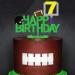 Football 7 Cake Toppers 7th Birthday Decoration with Rugby Ball for Football 7th Themed Birthday Party - Buy Online on GoSupps.com