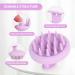 ZMCLG Scalp Massage Brush | Wet & Dry Silicone Shampoo Brush for Dandruff Reduction & Hair Growth | Light Violet Scalp Massager - Buy Online on GoSupps.com