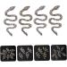 FRCOLOR 4 pieces snake nail drill made of alloy nail jewellery rhinestone pendant for nails snake nail charms nail art bling rhinestones manicure decoration diamond flash drilling 3D - Buy Online on GoSupps.com