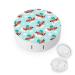 Plane And Cute Dinosaur Round Case For Contact Lens Kit Storage Box with Mirror Printed