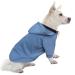 Hualisiji dogs hoodie dog sweatshirt dog sweater with hooded dog sweater Small dogs warm and light with a soft texture easy to wear and light colors (m haze blue) m haze blue