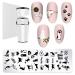 Nail Art Stamping Plates Set Cat Easter Flower Stamping Plates Silicone Manicure Stamper Scraper Stencils for Women Style 11
