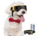 Lewondr sunglasses for dogs UV safety glasses dogs windproof & anti -fitting glasses & waterproof dog glasses with adjustable rubber band for small dogs outdoors black and gold