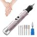 Electric Nail Grinder 500mAh Portable Nail Drill Machine Nail Grinder Manicure Professional Nail Drill Toenail Sander Accessories for Thick Nails Cordles Pink