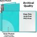 Dunwell 11x14 Aqua Binder with 24 Pockets - Large Presentation Book for Kids Art Portfolio - 48 Pages Display with Protector Sleeves - Buy Online on GoSupps.com