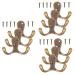 Cabilock Coat Hanger Wall Hooks 9 pcs Hanging Hat Hook Hooks Door Metal Heavy Cup Double Robe Hanger Wall Clothes Bathroom Hat Hook Clothes Rack 6.4X4.3CMx3pcs As Shownx3pcs
