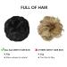 Rose Bud Messy Bun Hair Extension Scrunchie - Jet Black Curly Updo for Women - Buy Online on GoSupps.com