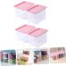 LABRIMP Food Containers 4pcs Box Refrigerator Crisper Refrigerator Containers Vegetable Container Food Household re-usable - Buy Online on GoSupps.com