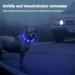 Nepfaivy Luminous Hand Hund USB Charging Waterproof Dog Collar - Adjustable LED Collar with 3 Lighting Modes for Safety - Blue Silicone - Buy Online on GoSupps.com