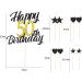 Shop Alegre 50th Birthday Cake Topper - Black Gold Decoration for Men & Women | 9-Piece Set for Happy 50th Birthday Celebration - Buy Online on GoSupps.com