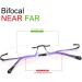 Rimless Clear Bifocal Reading Glasses - Blue Light Blocking Lightweight Unisex Eyewear | Reduce Eyestrain with 1.5X Magnification - Buy Online on GoSupps.com