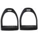 MOVKZACV Safety Stirrups 2Pcs Horse Riding Stirrups Lightweight Wide Track Equestrian Stirrups Treads with Non-slip Rubber Pad Equestrian Supplies for Childen/Adults(90 x 96 mm for Childen)