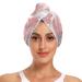 White Horse Pink Hair Towel 2 Pack Super Absorbent Hair Drying Towel Quick Dry Hair Turbans Head Towel with Button Twisty Wrap for Women Girls