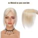 Rich Choices Clip-in Hair Topper for Women - 130% Dense Remy Human Hair Extensions 40cm #60 Wei blond - 50g Toupet - Buy Online on GoSupps.com