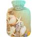 Naanle Mussels Seestern Heat Bottle 1L - Transparent Hot Water Bottle for Pain Relief Bed Warmer & Cold Therapy - Ideal for Hands & Feet - Buy Online on GoSupps.com