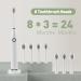 Rechargeable Electric Toothbrush for Adults - 8 Brush Heads IPX7 Waterproof 5 Modes & Memory Function - Perfect Christmas Gift - Buy Online on GoSupps.com