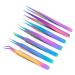 RIYAN Stainless Steel Tweezers Volume Eyelashes Extensions Eyebrow Tweezers Curved Straight Nail Clipper Nipper Makeup Tools