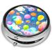 Colorful Round Pill Box - 3 Compartment Travel Organizer for Pills | Portable & Durable - Buy Online on GoSupps.com