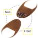 Silk-co Hair Bangs Clip in #06 Light Brown One Piece Hair Fringe Front Bangs Remy Human Hair Extensions with Temples - Buy Online on GoSupps.com