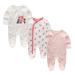 MAMIMAKA Baby Rompers Pajamas Cotton Jumpsuit Boys Girls Sleepsuit Long Sleeve Footed Bodysuits One-Piece Outfits 6-9 Months Three Pieces-15