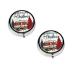 (Farmhouse Christmas) Round Pill Box 3 Compartment Pill Box Mini Decorative Pocket Purse Portable Travel Medicine Tablet Vitamin Holder Organizer Pill Case