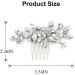Bridal Bride Hair Accessories Alloy Leaf Hair Pin Wedding Hair Piece Rhinestone Pins for Women Mother of Bride Handmade Comb Silver Hair Accessories for Wedding and Party - Buy Online on GoSupps.com