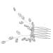 DOITOOL Hair Comb Small Side Comb Tiara Bride Hair Zinc Alloy Little Plum Blossom Hair Side Comb