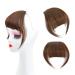 Clip in Bangs One Piece Pony Hair Clip 100% Remy Human Hair for Women and Girls (French Bangs Light Brown) French Bangs Light Brown